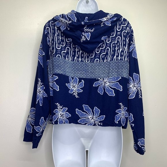 Surya Size M Blue Hooded Jacket Blazer light Coat - Picture 5 of 7